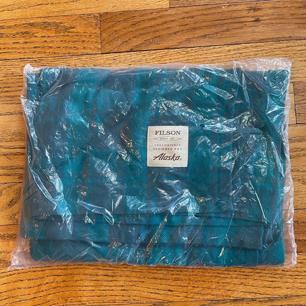 Filson x Alaska Airlines Plaid Throw Blanket